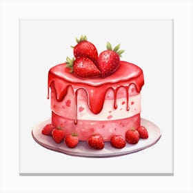 Strawberry Cake 12 Canvas Print