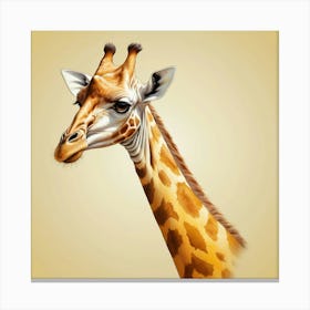 Giraffe Portrait Canvas Print