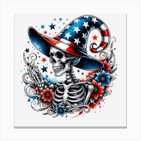 American Skeleton 1 Canvas Print