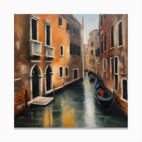 Gondolas In Venice Canvas Print