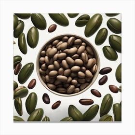 Coffee Beans In A Bowl 5 Canvas Print