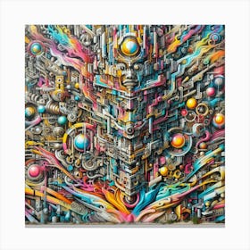 Abstract Psychedelic Wall Art Canvas Print