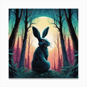 Rabbit In The Woods 39 Canvas Print