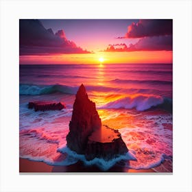 Sunset On The Beach 6 Canvas Print