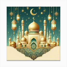 Ramadan Greeting Card 13 Canvas Print