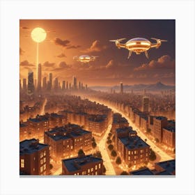 Futuristic Cityscape 33 Canvas Print