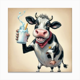 Cartoon Cow 17 Canvas Print