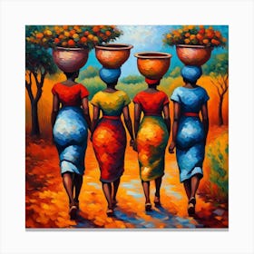 Walking Women Canvas Print