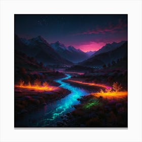 Night In The Mountains 7 Canvas Print