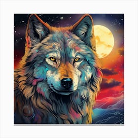 Wolf Painting Canvas Print