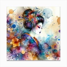 Creativel Geisha Illustration 164 Canvas Print