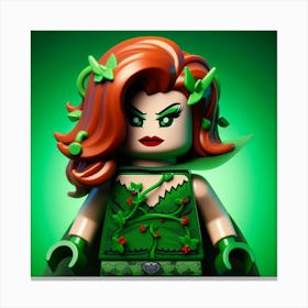Poison Ivy from Batman in Lego style Canvas Print