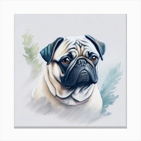 Pug Dog Portrait 1 Canvas Print