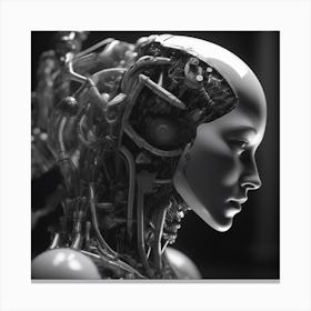 3d Rendering Of A Female Robot 8 Canvas Print