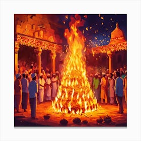 Holika Dahan Canvas Print