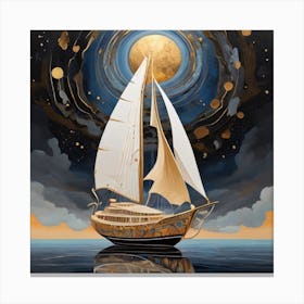 Moonlight Sail Canvas Print