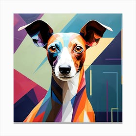 Abstract modernist italian greyhound dog Canvas Print