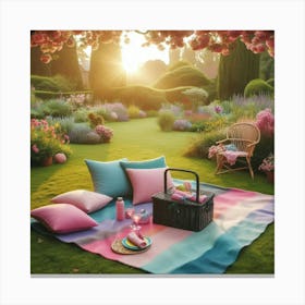 Picnic In The Park 1 Canvas Print