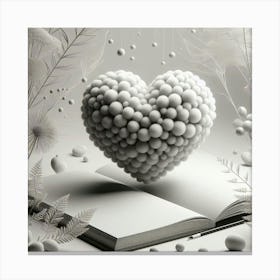 Heart Of A Book Canvas Print