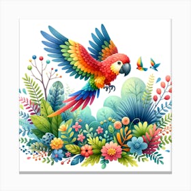 Parrots Paradise Canvas Print