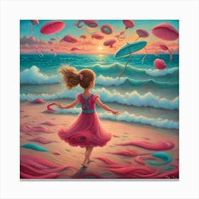 Beach fun Canvas Print