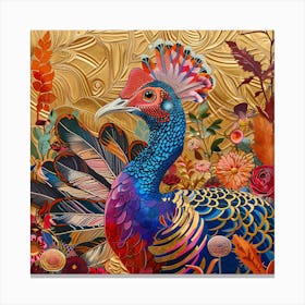 Patchwork Quilted Turkey 2 Canvas Print