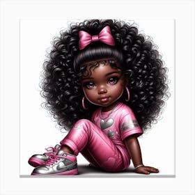 Little Black Girl Canvas Print
