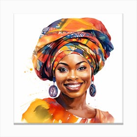 Maraclemente Black Woman Wearing African Headgear African Print 009e6418 655f 446c A260 C66daf818907 Canvas Print