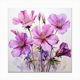 Purple Flowers 1 Canvas Print