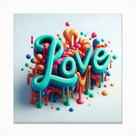 Love 3d Canvas Print