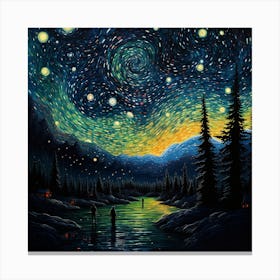 Night In The Mountains 2 Canvas Print