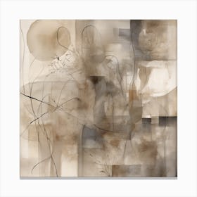 Muted Neutrals Abstract Art Print 2 Canvas Print