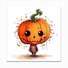 Cute Halloween Pumpkin Canvas Print