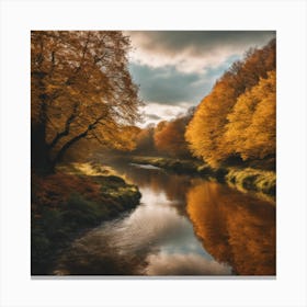 Autumn River 1 Canvas Print