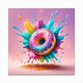 Donut Splash Canvas Print