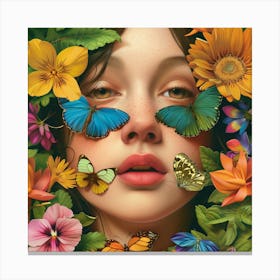 Butterfly Girl Canvas Print