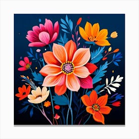 Colorful Flowers 15 Canvas Print