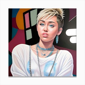 Younger Miley Cyrus Canvas Print