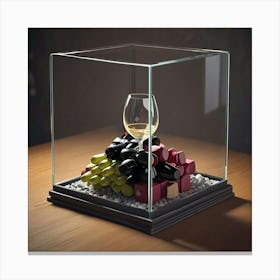 Glass Box With Wine Canvas Print