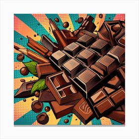 Pieces of Chocolate, Pop Art 3 Canvas Print