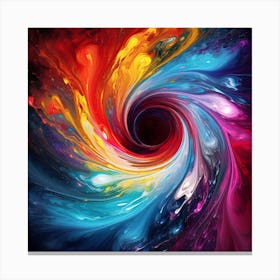 Abstract Colorful Swirl Canvas Print