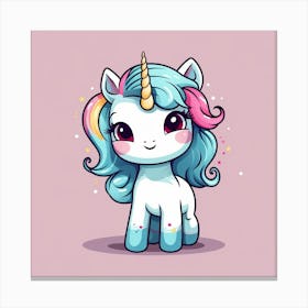 Cute Unicorn 291 Canvas Print