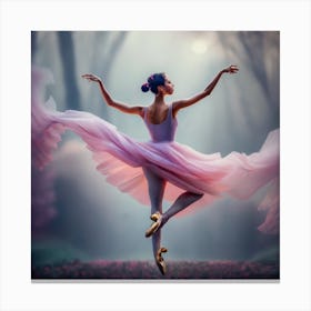 Ballerina In The Forest Canvas Print