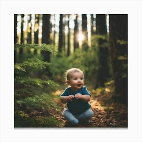 Baby In The Forest 1 Canvas Print