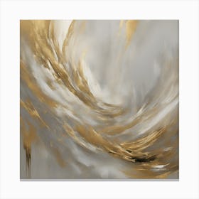 Abstract Gold Painting Canvas Print