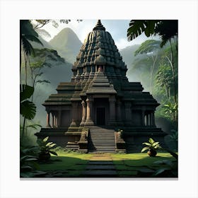 Temple In The Jungle 1 Canvas Print