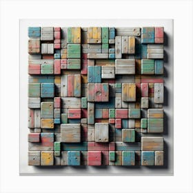 Reclaimed Wood Wall Art Canvas Print