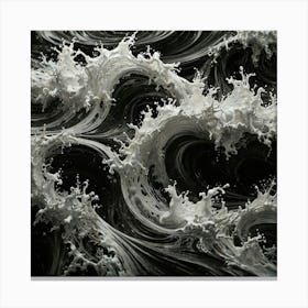 Black and White Abstract Art 176 Canvas Print