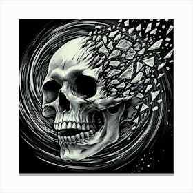 Skull With Shards Canvas Print