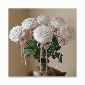 A 3d Render Of A Bouquet Of White Roses Each Rose Mcnmme Xrzgq7paeuzopyq Cuymlfhiroanis3df99qmg Canvas Print